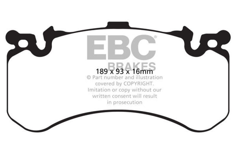 EBC 11+ Audi A8 Quattro 6.3 (Cast Iron Rotors) Redstuff Front Brake Pads - DP32158C