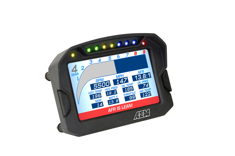AEM CD-5LG Carbon Logging Digital Dash Display w/ Internal 10Hz GPS &amp; Antenna