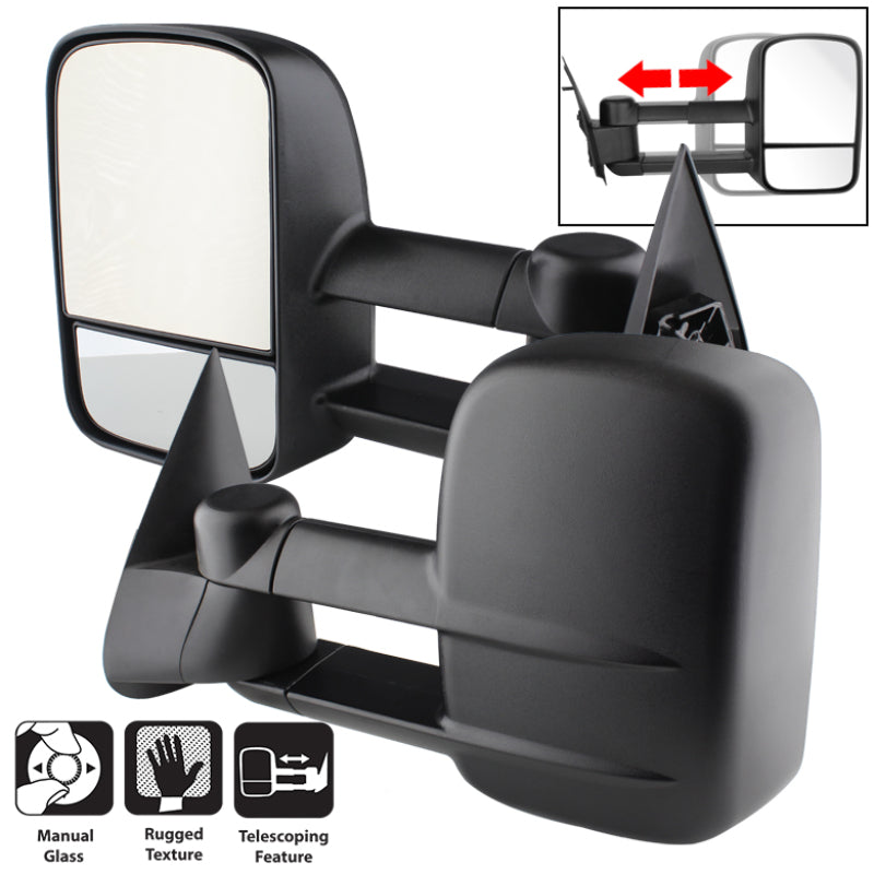 Xtune Chevy Silverado 99-06 L&amp;R Manual Extendable Manual Adjust Mirror MIR-CSIL03-MA-SET - 9935688