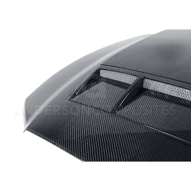 Anderson Composites 10-14 Ford Mustang/Shelby GT500 and 2013-2014 GT/V6 Ram Air Type-CR Hood - AC-HD1011FDMU-TS