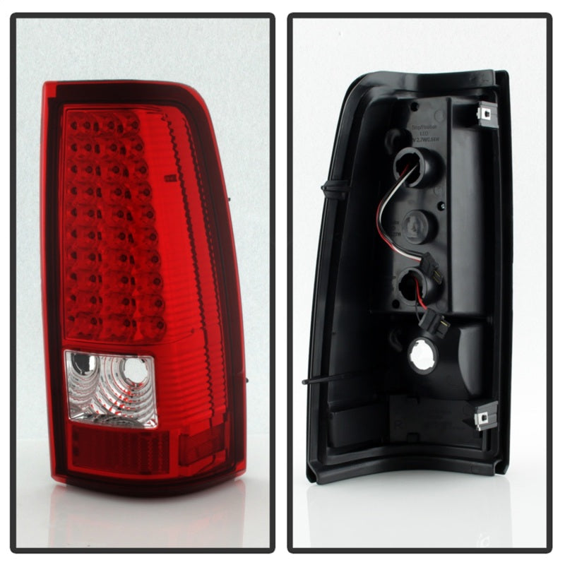 Xtune Chevy Silverado 1500/2500/3500 99-02 LED Tail Lights Red Clear ALT-ON-CS99-LED-RC - 5008831