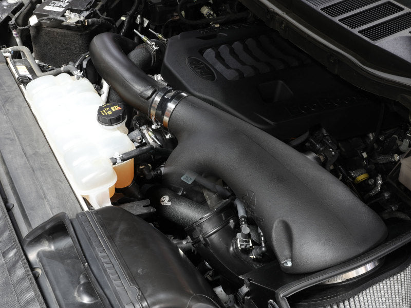 aFe BladeRunner 21-22 Ford F-150 Ecoboost V6-3.5L(tt) Aluminum Hot and Cold Charge Pipe Kit Black - 46-20514-B