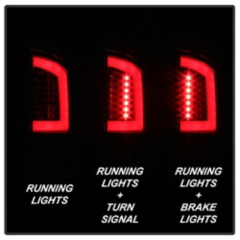 Spyder 07-09 Dodge Ram 2500/3500 V3 Light Bar LED Tail Lights - Red Clear (ALT-YD-DRAM06V3-LBLED-RC)