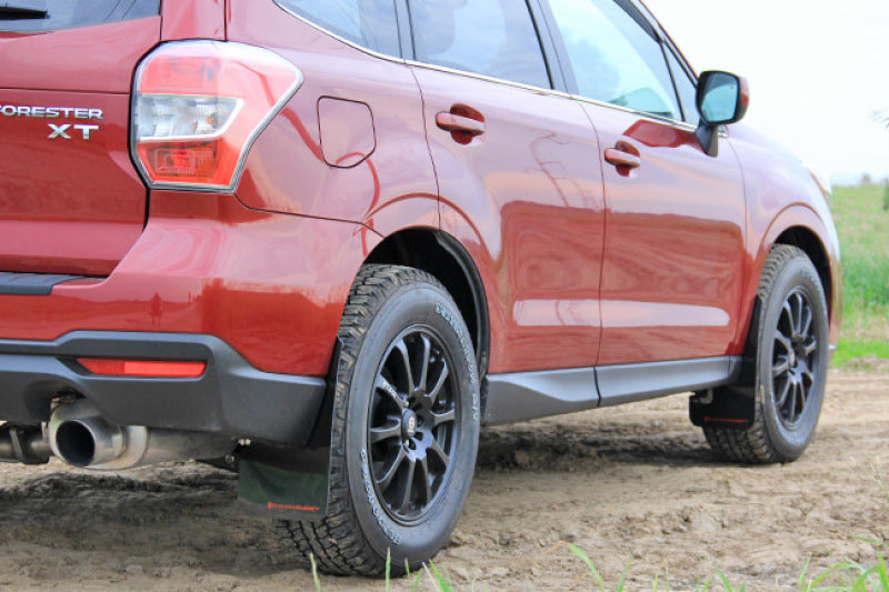 Rally Armor 14-18 Subaru Forester Black Mud Flap w/ Grey Logo - MF28-UR-BLK/GRY