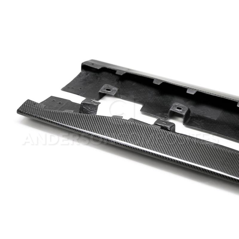 Anderson Composites 2020 Ford Mustang Shelby GT500 Carbon Fiber Rocker Panel Splitters - AC-SS20FDMU500