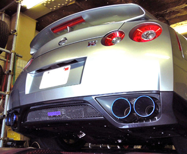 HKS RACING MUFFLER R35 GT-R VR38DETT - 31008-KN001 for 2009-2024 Nissan GT R - front view
