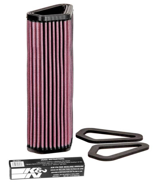 K&N 07-12 Ducati 1098/1098S/1098R/848 848/1198S/Streetfighter/848 Evo/Diavel Replacement Air Filter - DU-1007 for 2011-2018 D