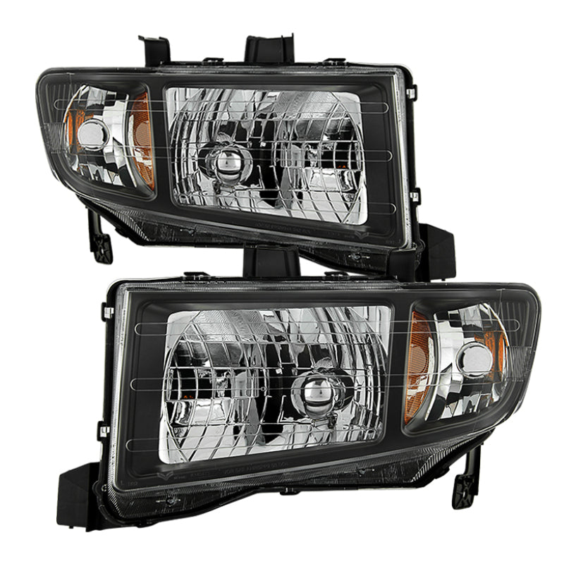 Xtune Honda Ridgeline 06-13 Crystal Headlights Black HD-JH-HRID06-AM-BK - 9025495