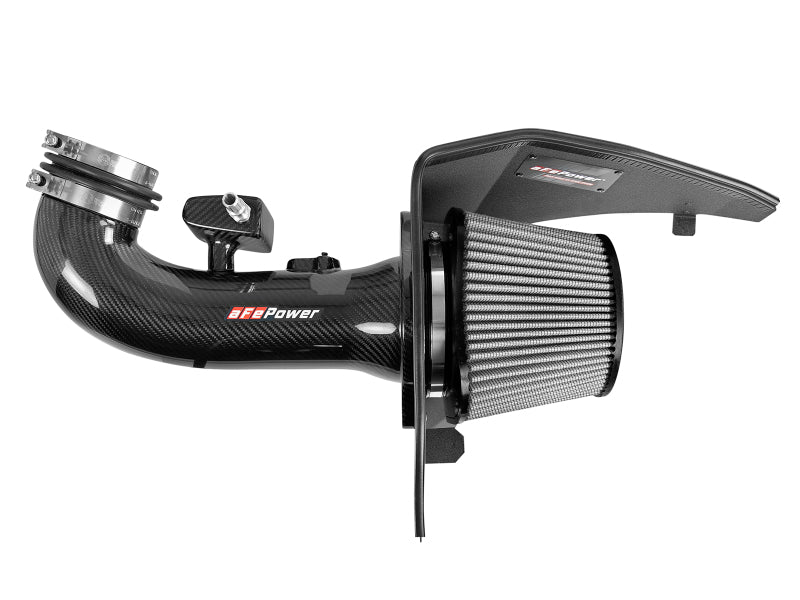 aFe 19-21 GM Trucks 5.3L/6.2L Track Series Carbon Fiber Cold Air Intake System W/ Pro Dry S Filters - 57-10015D