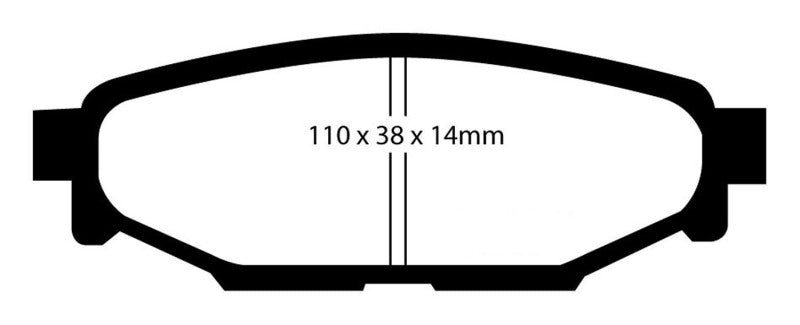 EBC 12+ Subaru BRZ 2.0 (solid rear rotors) Ultimax2 Rear Brake Pads - UD1114