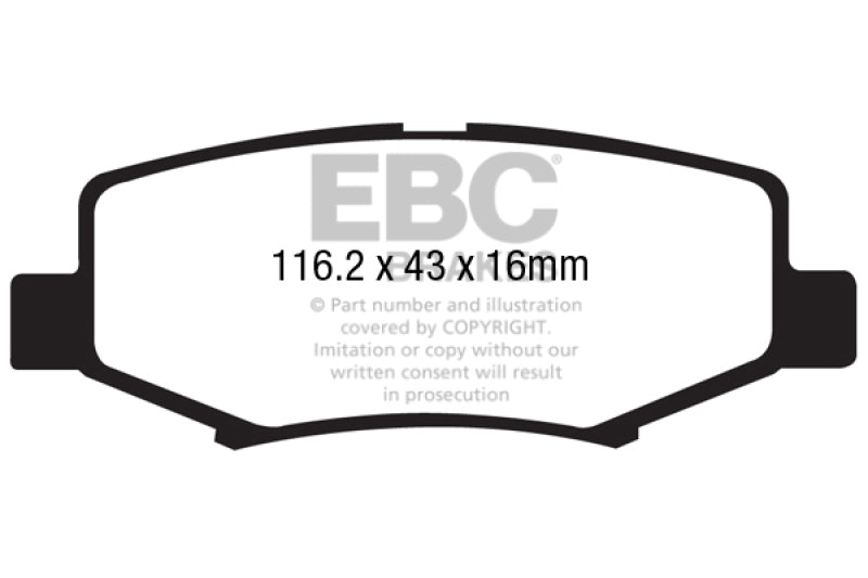 EBC 06-11 Dodge Nitro 3.7 Extra Duty Rear Brake Pads - ED91799
