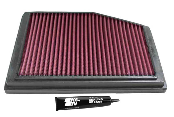 K&N Replacement Air Filter PORSCHE BOXSTER 2.5L H6 96-99, 2.7/3.2L H6 99-04 - 33-2773 for 1997-2004 Porsche Boxster - front v