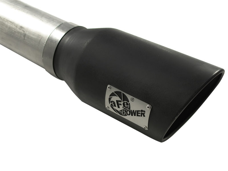 aFe Atlas Exhausts DPF-Back Aluminized Steel Exhaust Dodge Diesel Trucks 07.5-12 L6-6.7L Black Tip - 49-02016-B