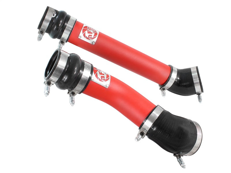 aFe Bladerunner Intercooler Tubes Hot &amp; Cold Side 3.5in 94-02 Dodge Diesel Trucks L6-5.9L (td) - Red - 46-20064-R
