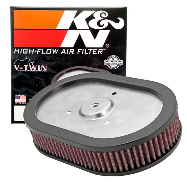K&N 10-12 Harley Davidson FLHXSE/FLSTSE / 11-12 FLHTCUSE / 11 FLTRUSE Replacement Air Filter - HD-0910 for 2010-2016 Harley D