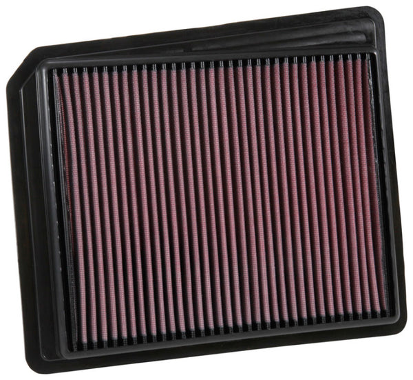 K&N 2017 Nissan Titan V8-5.6L F/I Drop In Replacement Air Filter - 33-5062 for 2017-2024 Nissan TITAN - front view