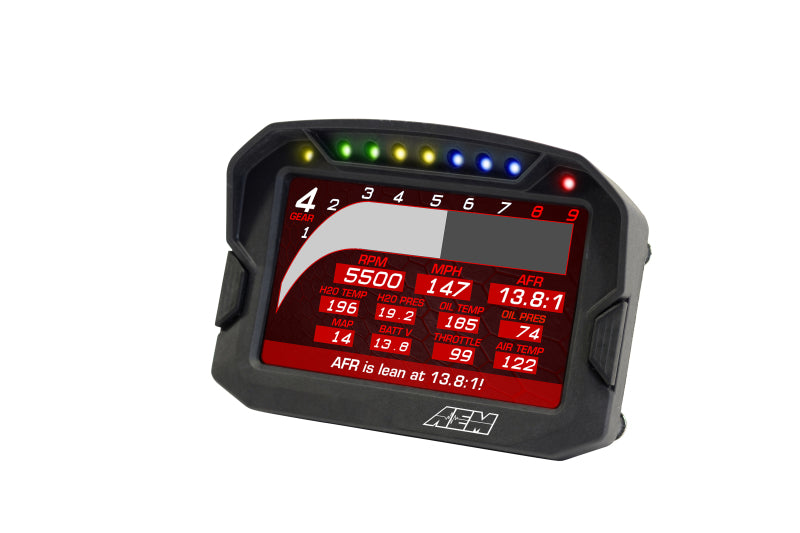 AEM CD-5G Carbon Digital Dash Display w/ Interal 10Hz GPS &amp; Antenna - 30-5602