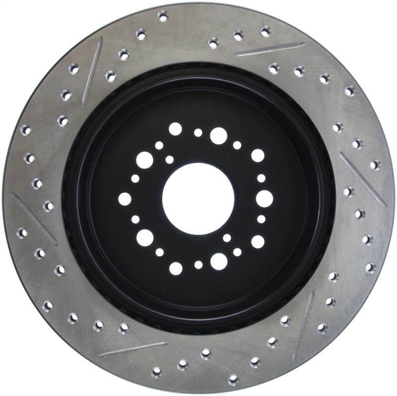 StopTech Power Slot 93-97 Lexus GS Series/95-00 LS400/92-00 SC400 Rear Left Drilled &amp; Slotted Rotor - 127.44084L