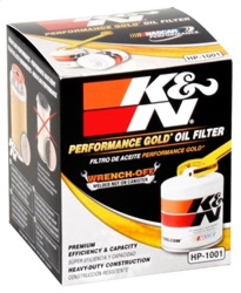 K&N Chevy / Pontiac / GMC / Buick Performance Gold Oil Filter - HP-1001
