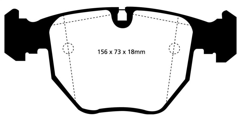 EBC 00-04 BMW M5 5.0 (E39) Redstuff Front Brake Pads