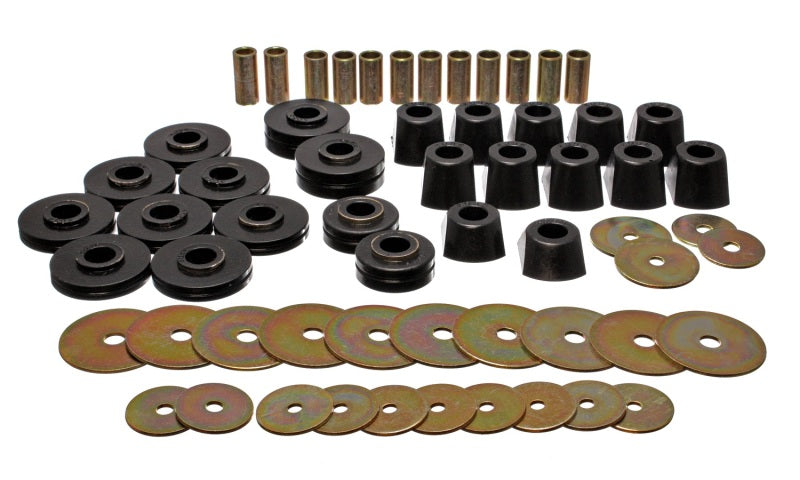 Energy Suspension 67-95 K5 Blazer/67-70 Denali XL/Suburban/Yukon XL 4WD Black Body (Cab) Mount Set - 3.4110G for 1969-1972 Ch