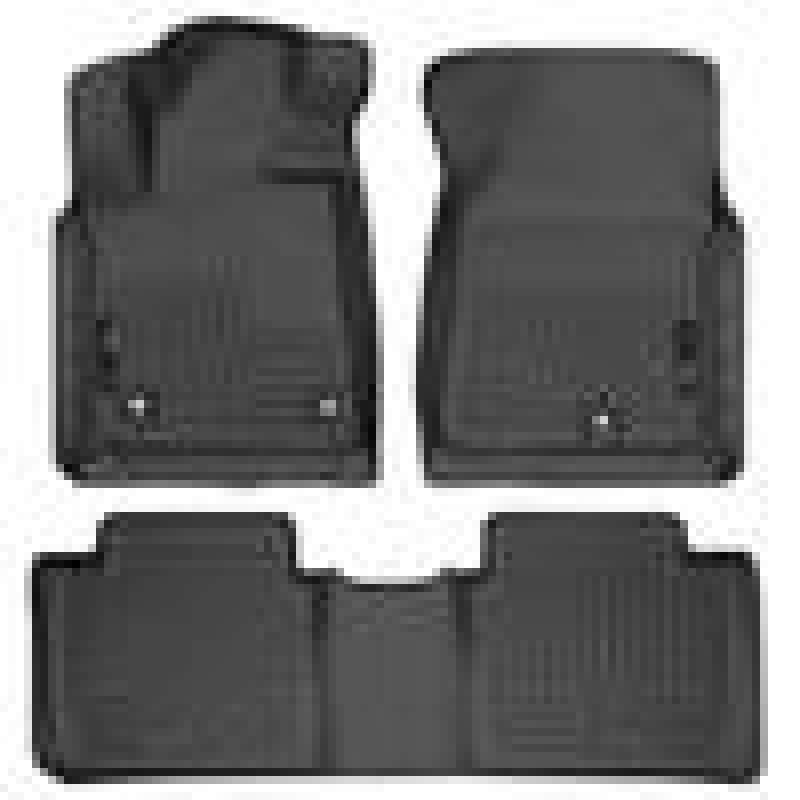 Husky Liners 2014 Toyota Tundra Double Cab Pickup WeatherBeater Black Front &amp; 2nd Seat Floor Liners - 99561