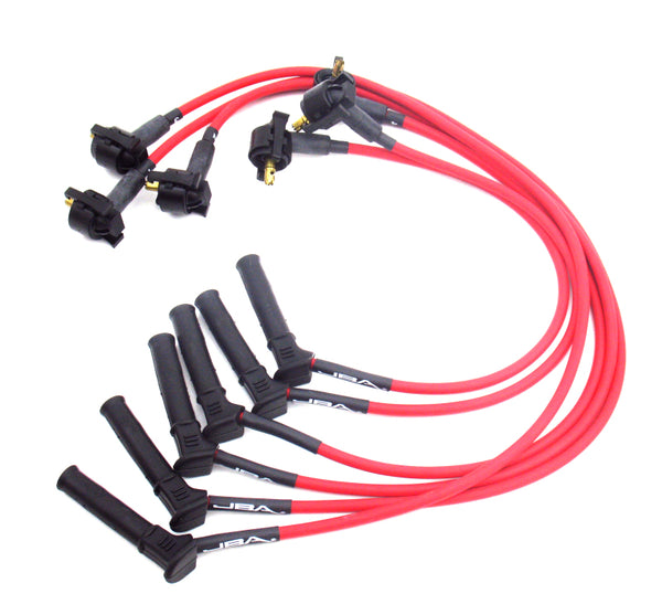 JBA 05-10 Ford Ranger 05-10 Ford Mustang 4.0L Ignition Wires - Red - W0675 for 2005-2010 Ford Mustang - front view