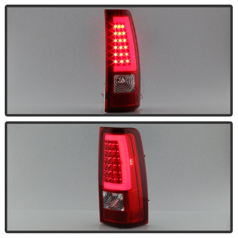 xTune Chevy Silverado 1500/2500/3500 99-02 / Version 3 Tail Lights Red Clear ALT-ON-CS99V3-LBLED-RC - 9038792