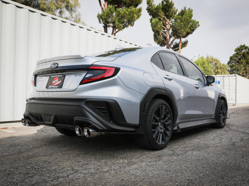 aFe POWER Takeda 3in to 2-1/2in 304 SS Cat-Back Exhaust w/ Polished Tips 22-23 Subaru WRX H4-2.4L(t) - 49-36809-P
