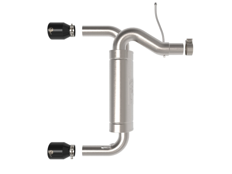 aFe Vulcan 3in 304 SS Axle-Back Exhaust 2021 Ford Bronco L4-2.3L (t)/V6-2.7L (tt) w/ Black Tips - 49-33137-B
