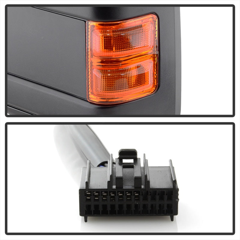 Xtune Ford Superduty 08-15 L&amp;R Extendable Power Heated Adjust Mirror Amber MIR-FDSD08S-PW-AM-SET - 9935756