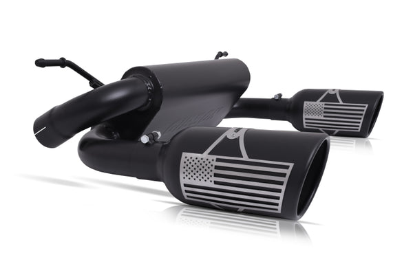 Gibson 07-10 Jeep Wrangler JK X 3.8L 2.5in Patriot Series Cat-Back Dual Split Exhaust - Blk Ceramic - 70-0001 for 2007-2018 J