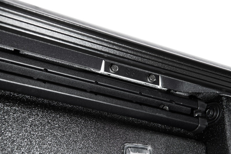 Rugged Ridge Armis Hard Folding With LINE-X Bed Cover 2020 JT - 13550.24 for 2020-2025 Jeep Gladiator - rear view