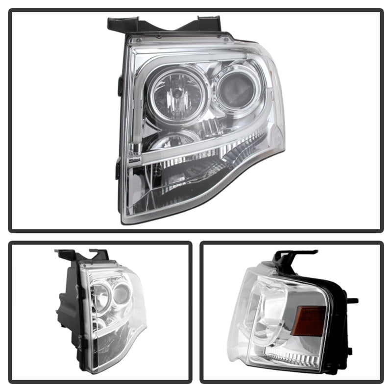 Spyder Ford Expedition 07-13 Projector Headlights Light Tube DRL Chrm PRO-YD-FE07-LTDRL-C - 5079510