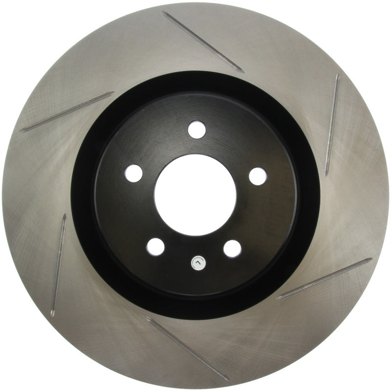 StopTech Power Slot 07-10 Ford Mustang Shelby Front Left Slotted Rotor - 126.61089SL for 2007-2014 Ford Mustang - front view