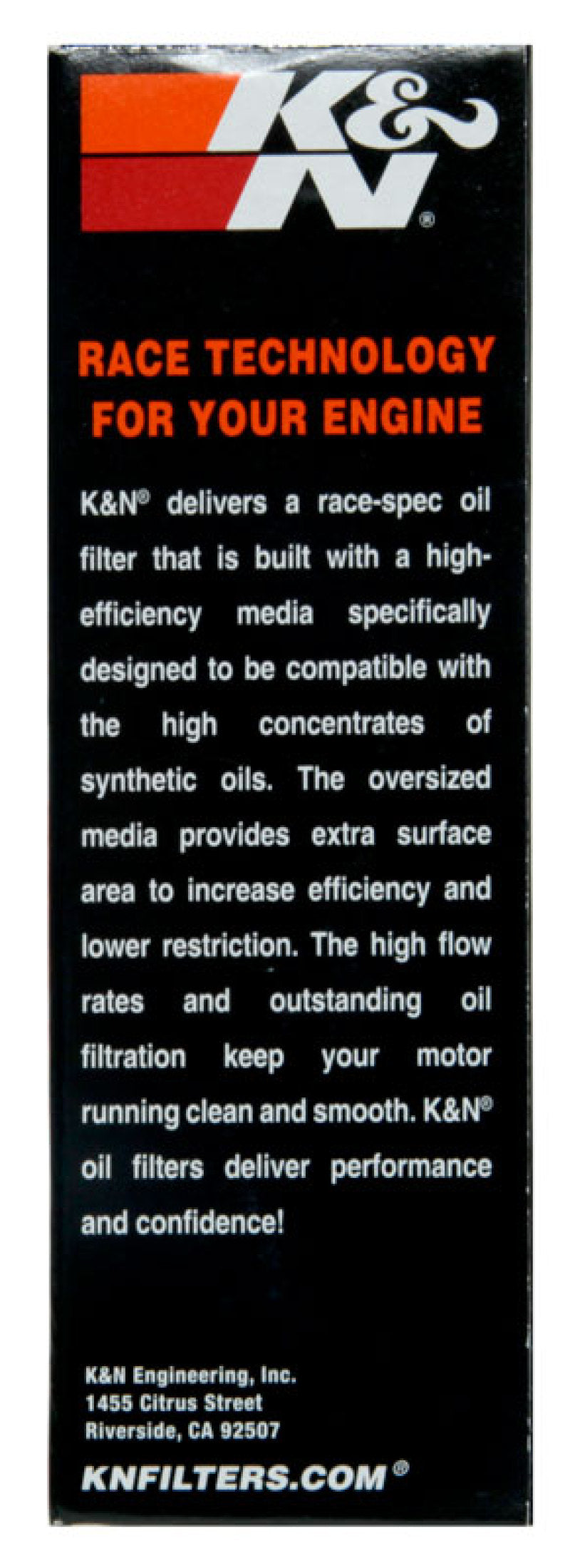 K&amp;N 1.625in OD x 5.05in H Oil Filter