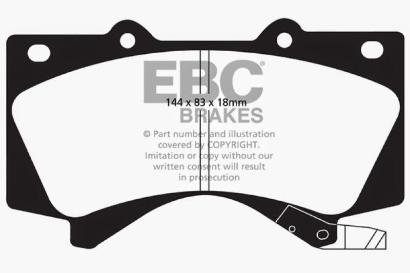 EBC 08+ Lexus LX570 5.7 Greenstuff Front Brake Pads - DP61815