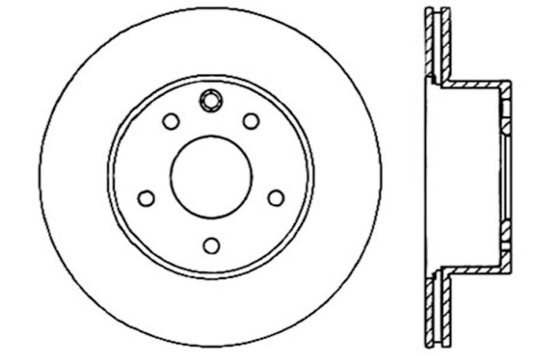 StopTech 06-07 350Z / 05-07 G35 / 06-07 G35X SportStop Slotted &amp; Drilled Rear Right Rotor - 127.42088R