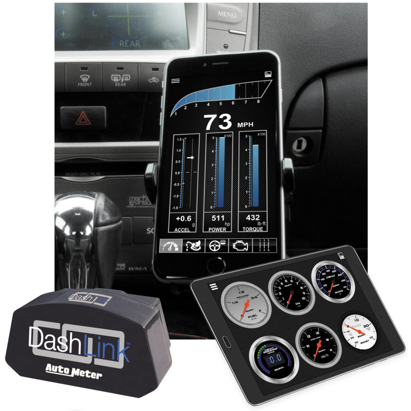 Autometer OBD-II Wireless Data Module Bluetooth DashLink for Apple IOS &amp; Andriod Devices - 6036