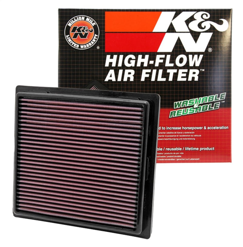 K&amp;N 11 Jeep Grand Cherokee / 11 Dodge Durango Replacement Panel Air Filter - 33-2457