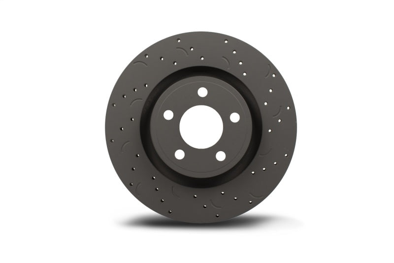 Hawk Talon 2015 Ford Mustang 320mm w/ performance pkg. Drilled and Slotted Rear Brake Rotor Set - HTC5385