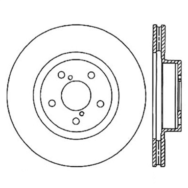 StopTech Power Slot 06-08 Subaru Legacy / 13+ Scion FR-S / Subaru BRZ / 86 Slotted Rotor - Front Right