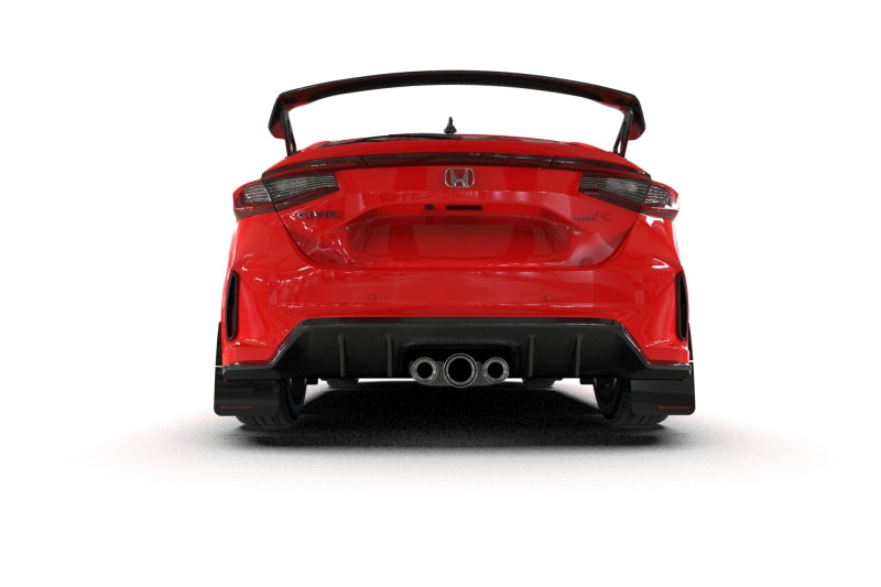 Rally Armor 2023+ Honda Civic Type R Red Mud Flap Black Logo - MF97-UR-RD-BLK