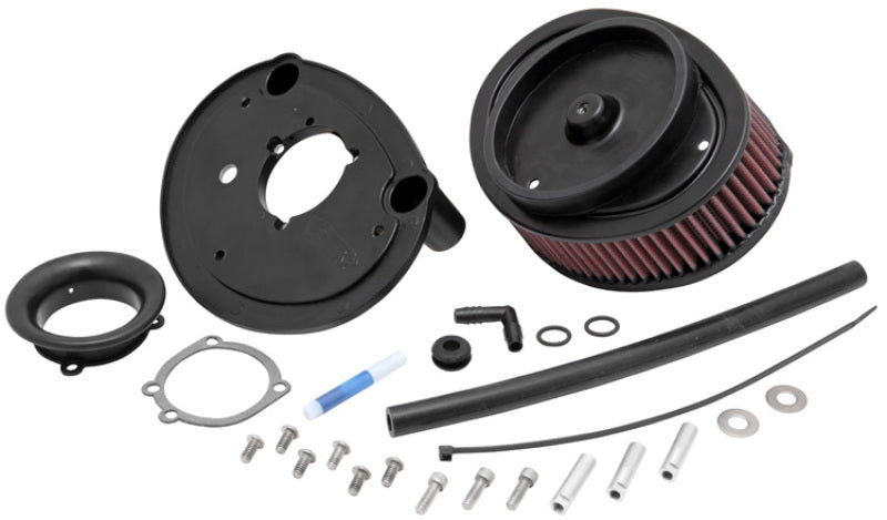 K&amp;N Oval Red 9in Intake System for Harley Davidson - RK-3910-1