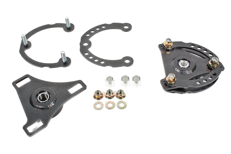 BMR 15-23 S550 Mustang Caster Camber Plates - Black Hammertone - CP001H