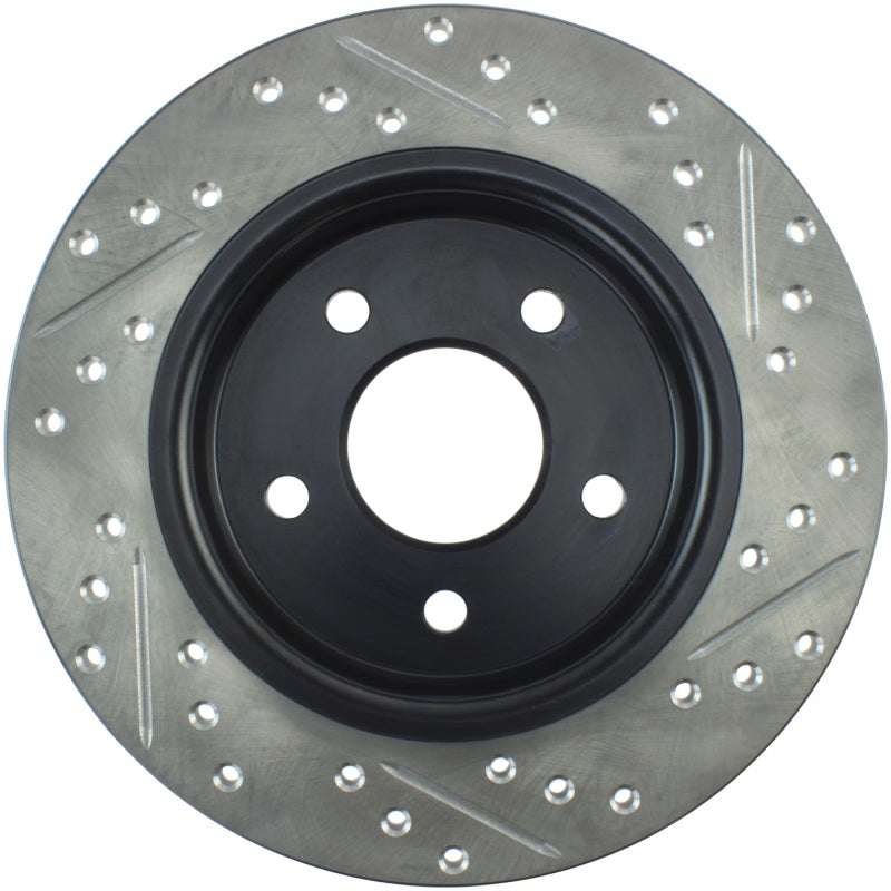 StopTech 12-15 Ford Focus w/ Rear Disc Brakes Rear Right Slotted &amp; Drilled Rotor - 127.61099R