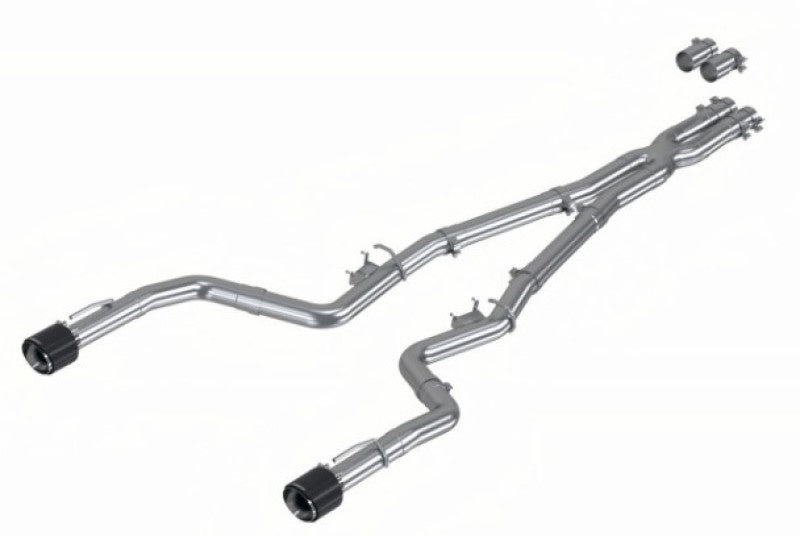 MBRP 17-21 Charger 5.7L/6.2L/6.4L 3in Race Profile Cat-Back w/Dual Carbon Fiber Tips T304 SS Exhaust - S71183CF