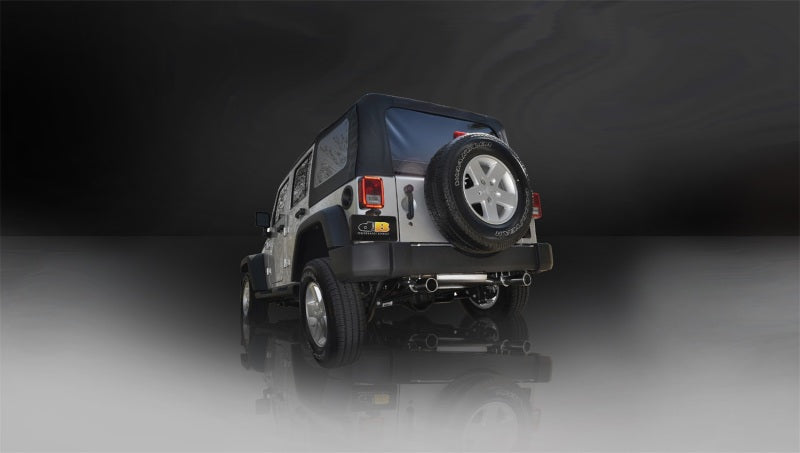 Corsa/dB Jeep 07-11 Wrangler 3.8L/12-14 Wrangler 3.6L Polished Sport Axle-Back Exhaust - 24412