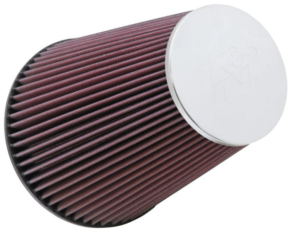 K&N Universal Chrome Filter 6 inch FLG / 7.5 inch Base / 4.5 inch Top / 9 inch Height - RC-5046 for 2003-2014 Ford E 150 - fr