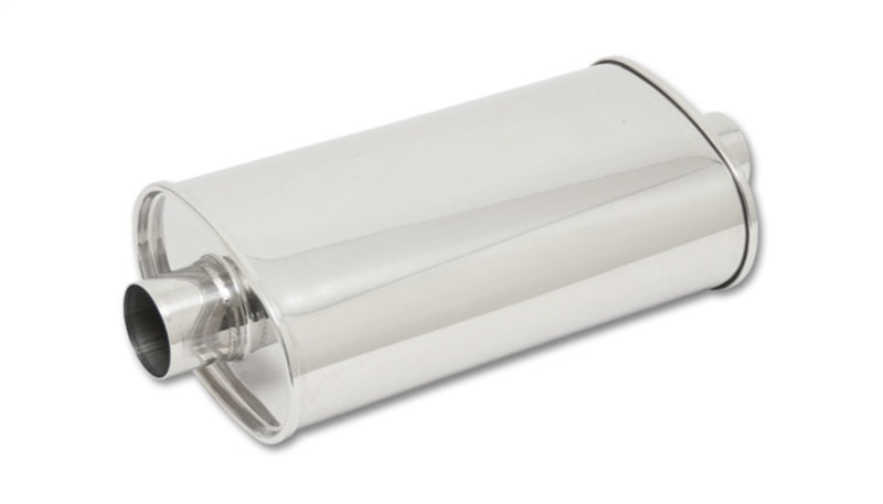 Vibrant StreetPower Oval Muff 5in x 9in x 15in long body 3in inlet I.D. x 3in outlet Center-Center - 1103